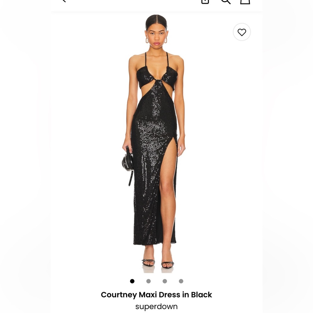 Superdown Courtney Black Cutout Maxi Dress